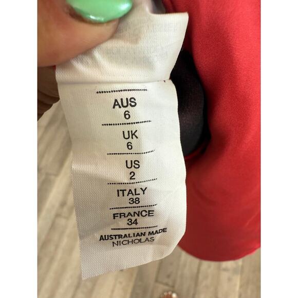 NICHOLAS Flip Hem Bra Bandage Cocktail Dress RED Size 2 $695 retail! - Picture 11 of 12